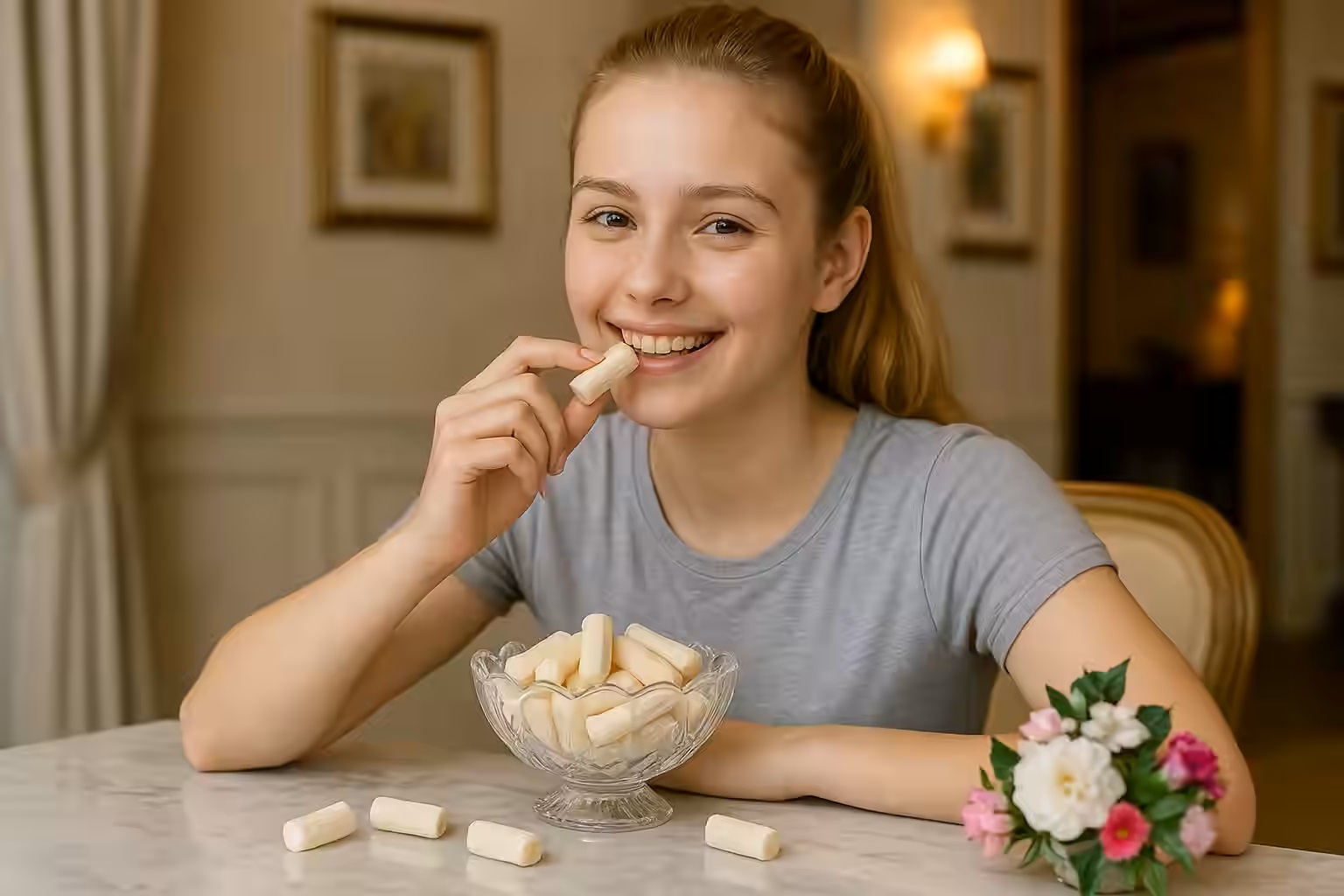 Balas de coco artesanais da DoceDoralice