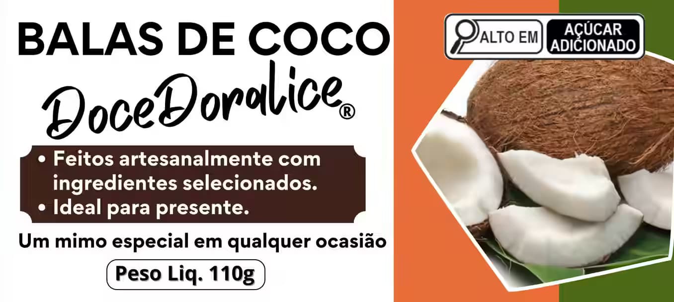 Bala de coco delicada da DoceDoralice